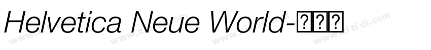 Helvetica Neue World字体转换 Helvetica Neue World字体转换